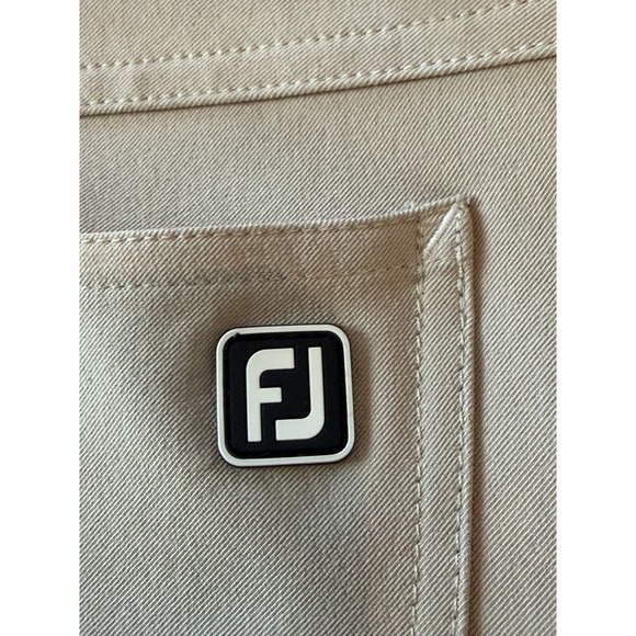 FootJoy Pants Mens 33x34 Beige Athletic Fit Stretch Performance Golf Chino Twill - Picture 2 of 14